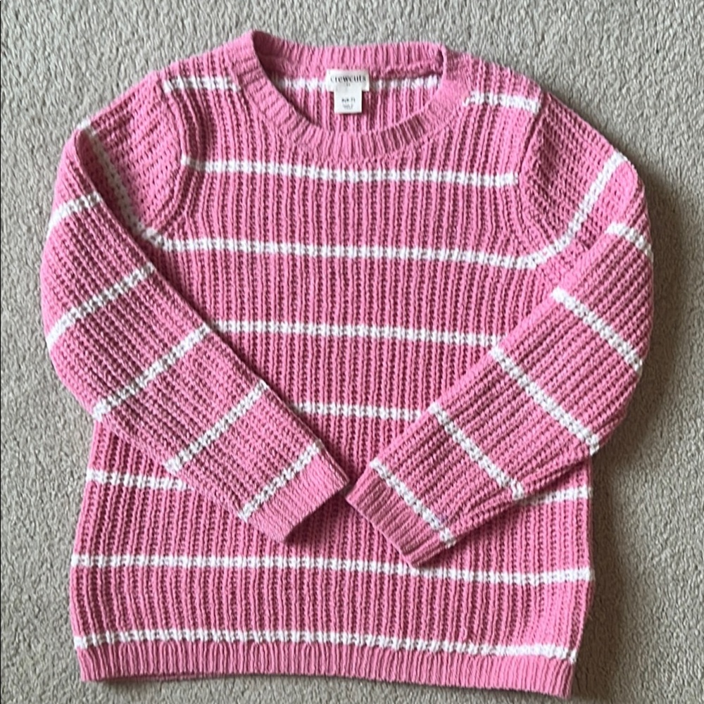 Crewcuts Pink Striped Girls Sweater